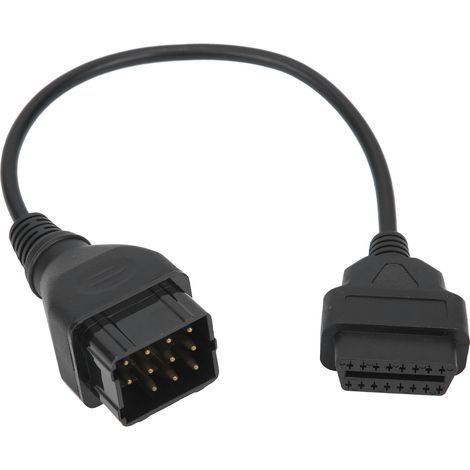 Dioche Câble OBD2 Noir 12 Broches vers 16 Broches OBD2 Adaptateur OBDII Accessoires de Voiture pour ABS. (1/5)