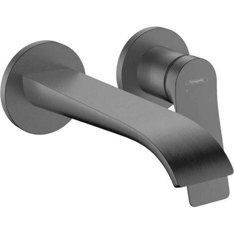 Hansgrohe Vivenis - Waschtischarmatur Unterputz, mit Ablaufgarnitur, 2-Loch-Montage, EcoSmart, Chrom schwarz gebürstet 75050340