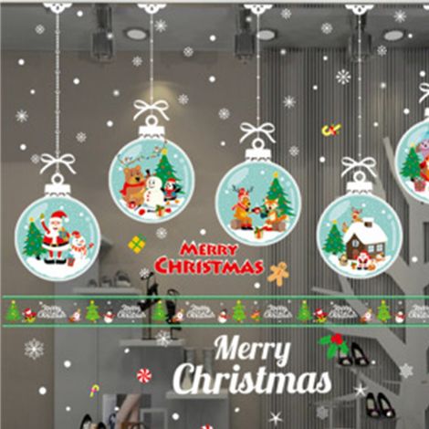 Autocollant de Noël 20x40cm Impression Haute Définition Motifs Nets Couleurs Vives Décoratif pour Livres Tasses CFS101 (1/4)