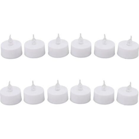 12 pièces sans flamme LED bougies chauffe-plat bougies avec couleur mèche transparente Halloween vacances salle de fête Ambinece accessoires
