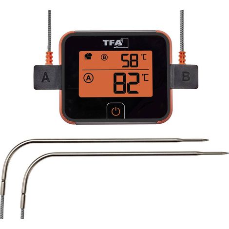 TFA Dostmann VIEW A gas, Griglia, Piastra grill, Carrello griglia, Combinato, Palla/Sfera Termometro per barbecue Nero (1/5)