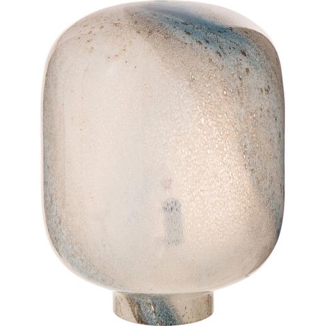 Lampe à Poser en Verre "Bola" 38cm Bleu & Blanc (1/5)