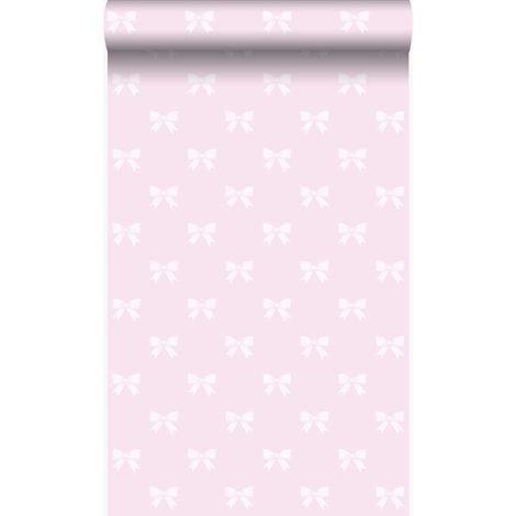 papier peint petits noeuds ruban rose brillant - Origin Wallcoverings (1/5)