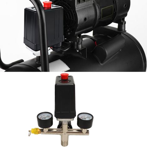 Le kit de compresseur d'air comprend une vanne CE, une vanne NIFA, un manomètre en fer à capuchon noir et un raccord rapide américain en laiton. (1/5)