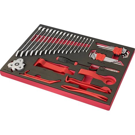 Assortimento di 49 utensili SOGI TER-32 - set di chiavi esagonali, Torx, poligonali - estrattori tappezzeria per auto