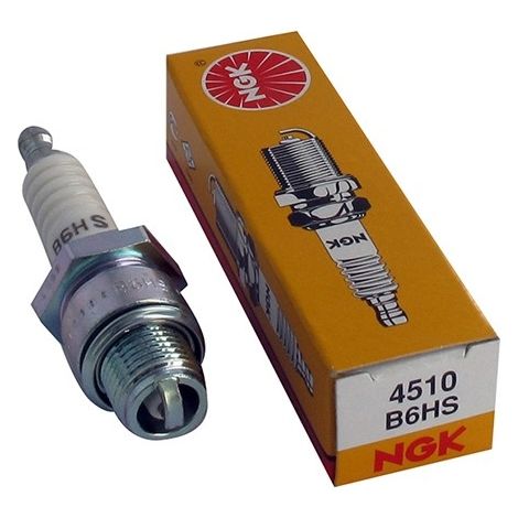 Bougie d'allumage NGK B6HS – Compatible avec CHAMPION L86C, CHL86C, TASHIMA 2209853, NIPPONDENSO W14FU – Origine rouge, blanc, jaune (1/3)