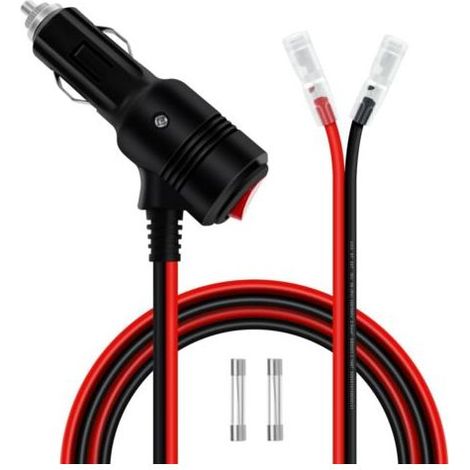 1 Adaptateur Allume Cigare, Interrupteur On/Off, Câble 14AWG 20A, Pour Moto Voiture Bateau (1/5)