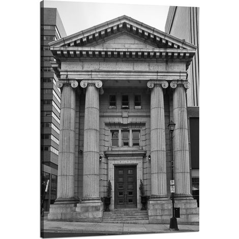 Cuadro sobre lienzo con columnas arquitectónicas, 80x120 cm, Edificios de museo
