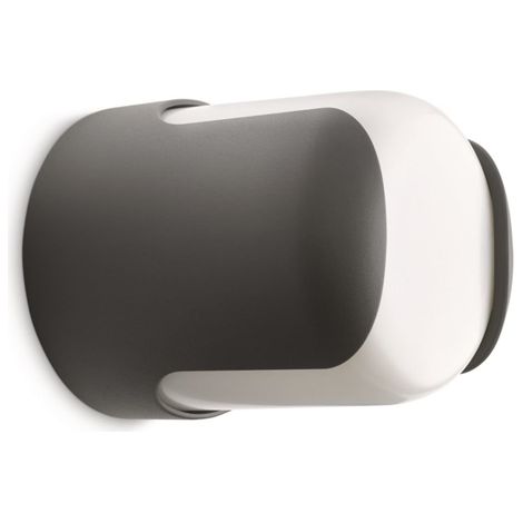 Applique luce diffusa alluminio antracite e sintetico