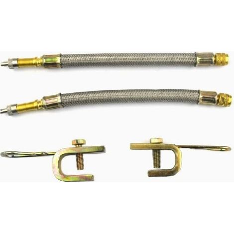 Lot de 2 Extension Valve de Pneu, Pneu Valve Rallonge pour Pneu de Camion, Bus et Remorque, 18cm, Accessoires équipement extérieur (1/4)