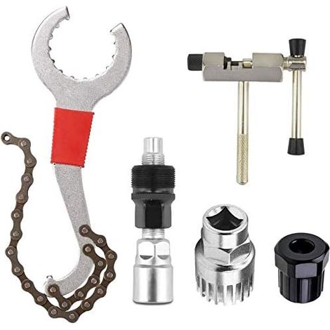 Kits de herramientas para reparación de bicicletas de montaña y bicicletas, cadena de bicicleta, soporte de rueda libre, herramienta para desmontar bielas