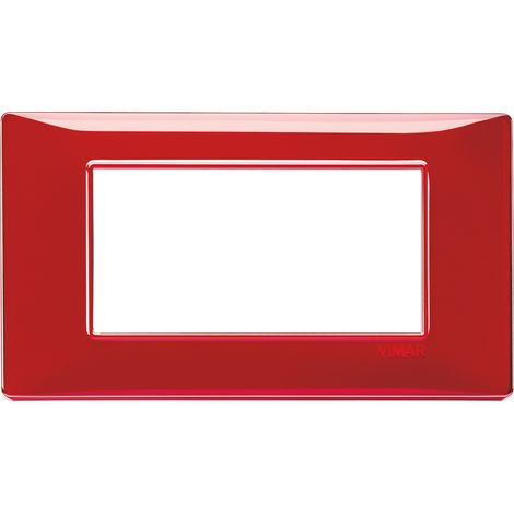 Placca 4M Reflex rubino Vimar Plana 14654.51