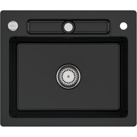 VB Einbauspüle Siluet 60 S 334602 600x510mm Rechteck Pure Black