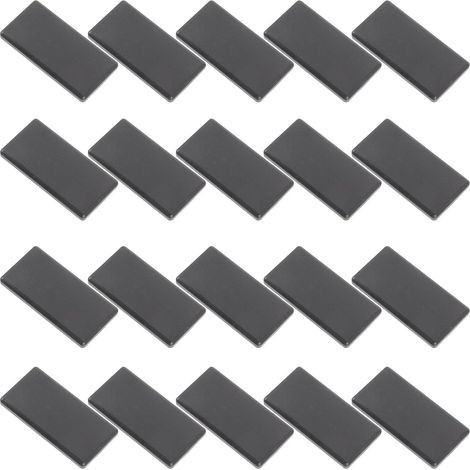 Lot de 20 Bouchons de Profilé en Aluminium Extrudé Noir en Nylon, Protection Facile à Installer et Design Européen pour Profilés 2040 (1/5)