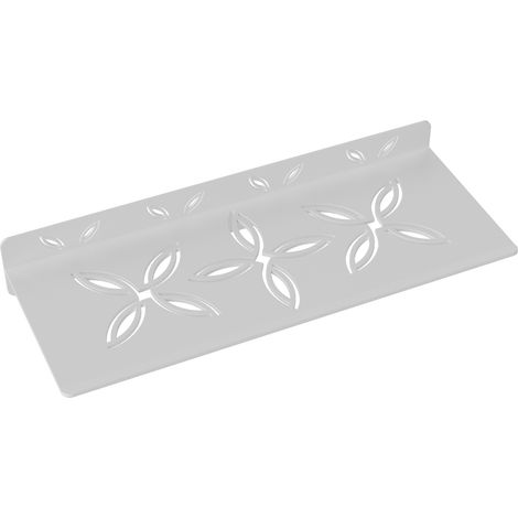 Tablette de salle de bain en inox 3mm – Finition blanche mate – Installation encastrée derrière carrelage – Résistante à l'humidité – MCM (1/2)