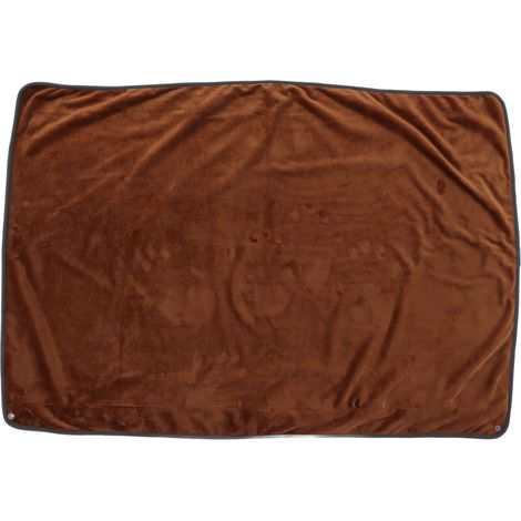Couverture bébé chaude et douce anti-rétrécissement double face en peluche portable châle pour maison bureau marron (1/5)