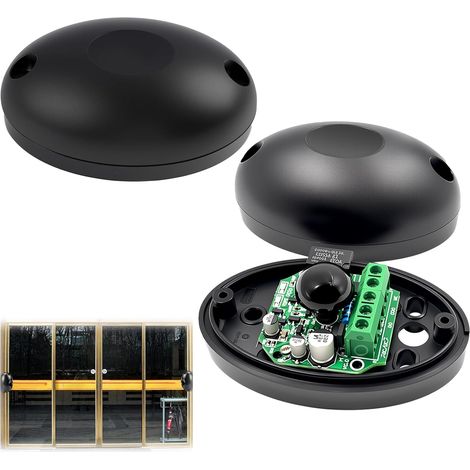 Paire de Photocellules Infrarouges,Kit de Photocellules Infrarouges Universelles 12/24V AC DC, Capteurs de Sécurité avec Filtre Solaire,pour Automatisation de Portail et Garage (1/5)