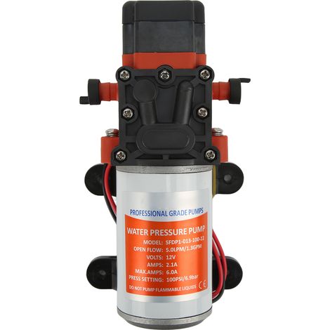 GARRYFIZH Pompe à Membrane, 1.3 GPM, 100 PSI, Montage Industriel Standard, 2 Chambres