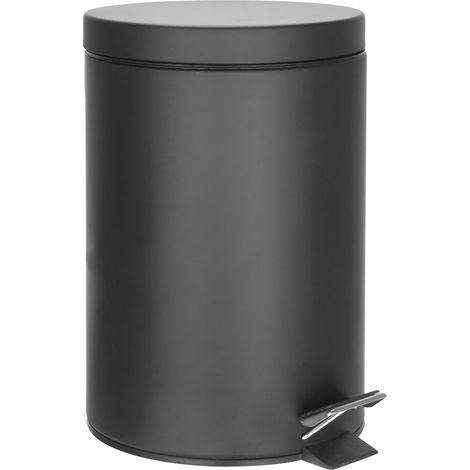 SIMPLE LINE poubelle ronde 12l, noir mat