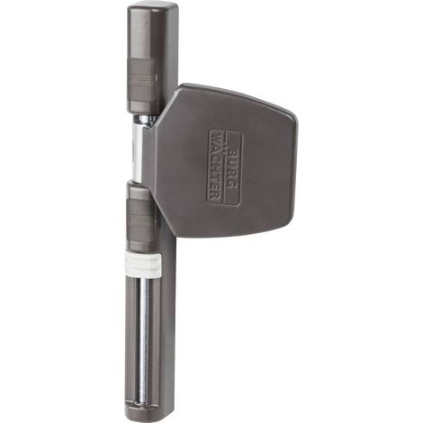 Verrou de fenêtre, Protection anti-effraction pour fenêtres et portes de balcon, Intérieur, Côté charnières, WS 44, Brun (1/3)