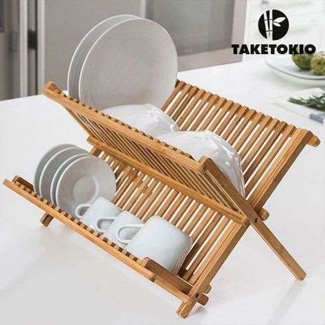 Égouttoir Vaisselle - CELLUSTOP - Pliable en Bambou - Ergonomique - Design Naturel - Ustensile Indispensable