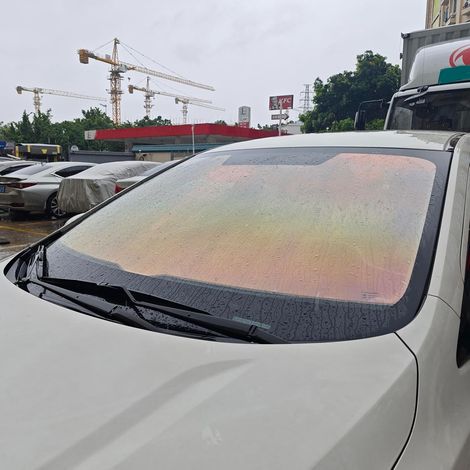 84% VLT chaméléon Vitre Teintée Voiture, Film de Protection Solaire Nano céramique, Changement Transparent en Film de Couleur Orange Violet (100x300cm) (1/5)