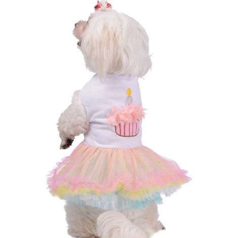 Jupe Pour Chien - Robe Princesse En Coton Et Tulle Multicolore - Vêtement D'Été Pour Petit Chien Et Chat - 1 Pièce (1/5)