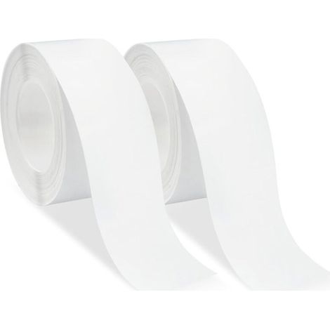 2 Rouleaux Bande Etancheite Douche, Joint Salle Bain Blanc, Joint Baignoire, Plan Travail Cuisine, Bande Etancheite Baignoire Douche, Autocollante Adhesif, Bande Adhésive d'Étanchéité (1/5)