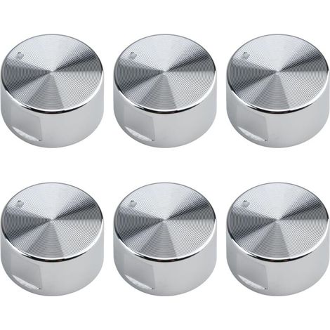 Gas Stove Knob, Set of 6 Universal 6mm Diameter Gas Stove Control Knobs, Universal Adjustment Knobs, for Oven, Cooker and Hot Plates