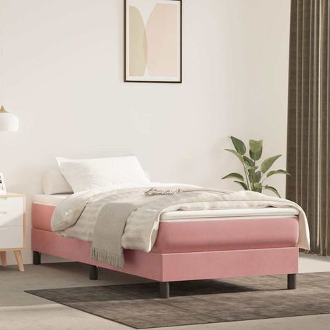 Taschenfederkernmatratze Mittel Rosa 80x220x20 cm Samt