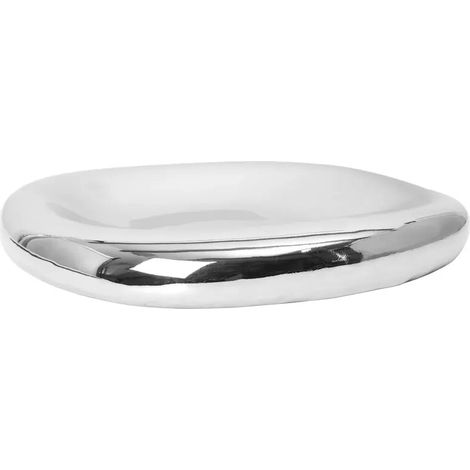 [GEBRAUCHT] B-Ware Schale Schüssel Ferm Living Bellure Steinzeug Silber Schale Wohnaccessoire