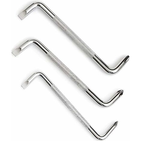 Lot de 3 tournevis décalés, tournevis à tête magnétique avec entranement à vis de type Z avec Philips et tête plate (1/5)