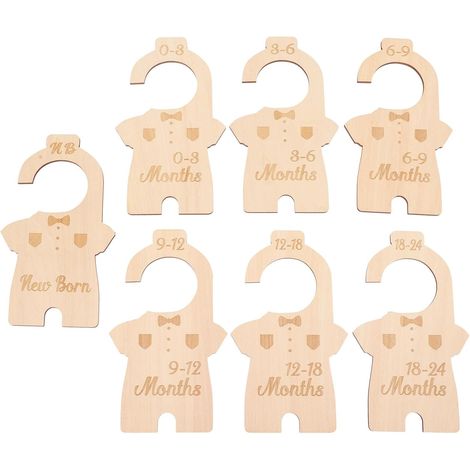 Séparateurs Placard pour de Garçon la et en Bois Filles 7pcs, Faciles à Manipuler Organiser Penderie (1/5)