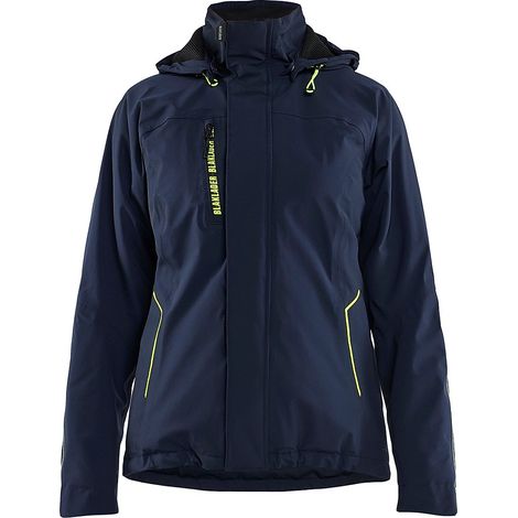 Veste de travail hardshell stretch doublée femme 4408 - Marine foncé/Jaune fluo XL