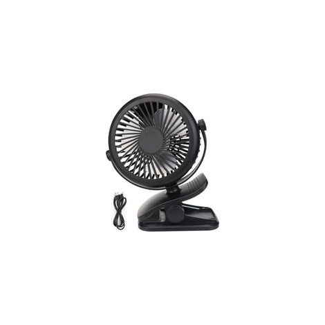 Mini Ventilateur USB, Ventilateur portable silencieux avec batterie rechargeable, 3 vitesses, 360 vitesses rotatives pour chambre à coucher, bureau, poussette, camping