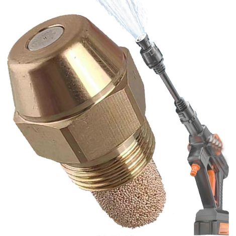 Buse de brûleur à mazout, débit 0,35 gallons/heure, buse en laiton à 60 degrés, compatible avec les poêles, les radiateurs et les chaudières, écoénergétique. (1/5)
