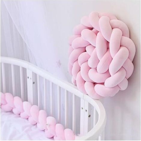3M Geflochtener Bettumrandungsschutz, Rosa, Babybettumrandung (1/4)