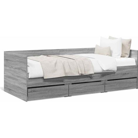 Maison Exclusive - Tagesbett mit Schubladen ohne Matratze Grau So