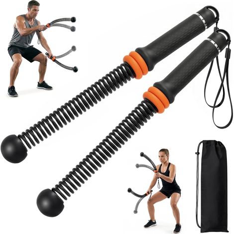 Battle Ropes No Rope Weighted Battle Rope Pack of 2 Portable Combat Ropes with Carry Bag Weighted Training Ropes for HIIT, Home, Aerobics, Rehabilitation, Endurance (1/5)