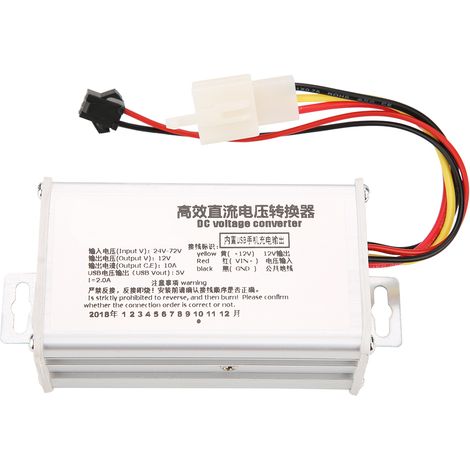 Convertisseur DC Module d'alimentation abaisseur 24V-72V à 12V10A Sortie USB 5V2A (1/5)
