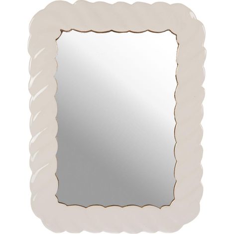 Amadeus - Miroir Torsade en métal blanc (1/2)