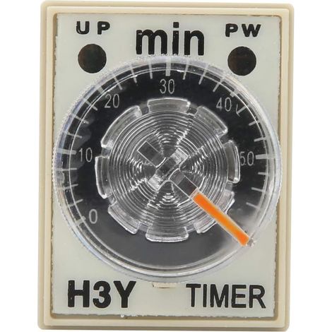 Relais temporisé Multifonction, minuterie de Retard H3Y-2, Relais temporisé à 8 Broches 060 Minutes, Cadran de Type 5A à Usage Multiple (24 V CC) (1/5)