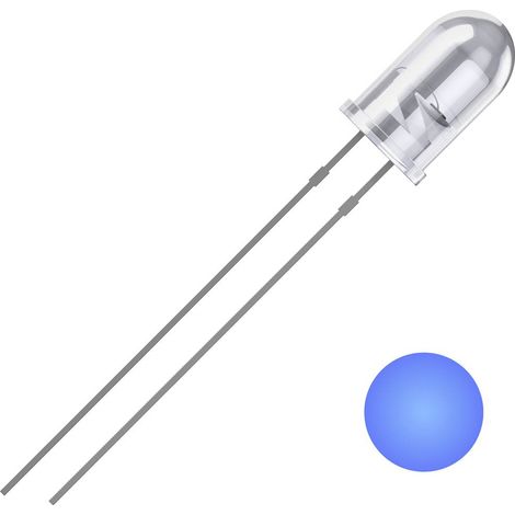 Quadrios 2111O180 LED bleu rond 5 mm 2500 mcd 25 ° 20 mA 3 V (1/2)
