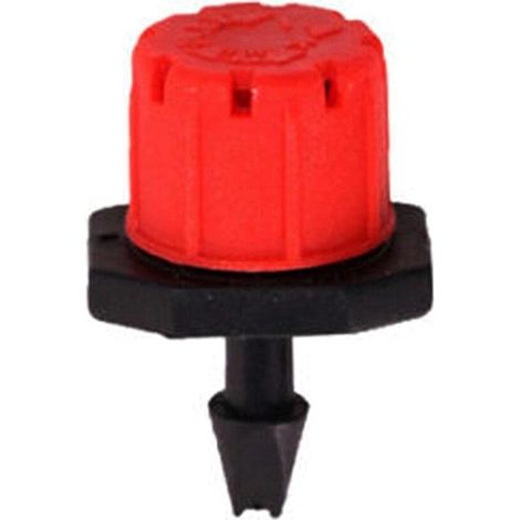 Lot de 100 mini-arroseurs à débit réglable pour l'irrigation goutte à goutte de jardin, système d'irrigation goutte à goutte à crochet pour plantes en pot de serre
