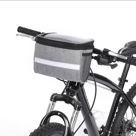 Sacoche vélo étanche pour guidon, support smartphone, accessoire cycliste pratique et résistant (1/5)