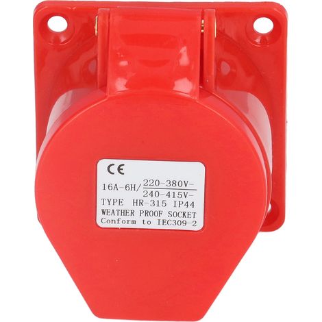 IP44 wasserdichte industrielle Einbausteckdose, 220-250V/240-415V Drehstromanschluss, robuste Wandsteckdose für Werkstatt und Außeneinsatz. (1/5)