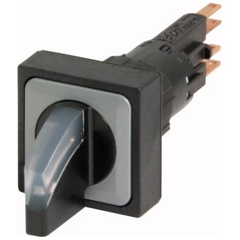 Commutateur rotatif lumineux 3 positions blanc à rappel EATON Q25LWK3-WS