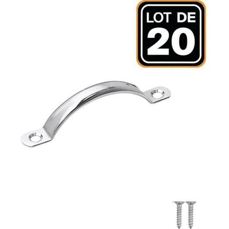 Set mit 10 rechteckigen 8 cm Griffen für Küchenschränke mit Schrauben, aus Eisen, für Schminktische, Schubladen, Kleiderschränke, Schranktüren (gold) (1/5)