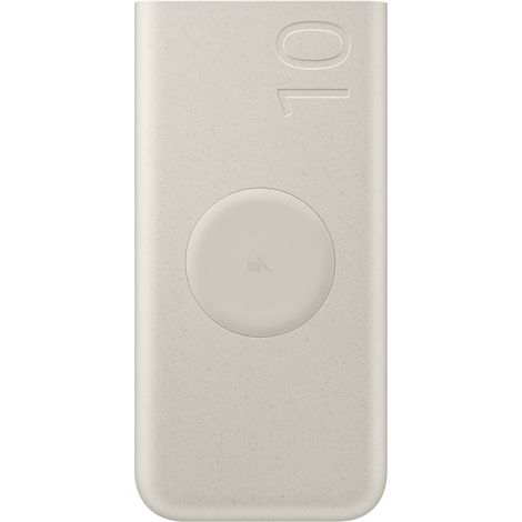 Batterie externe inductive Samsung 10 000 mAh, 2 ports USB-C 25 W, SFC - Beige