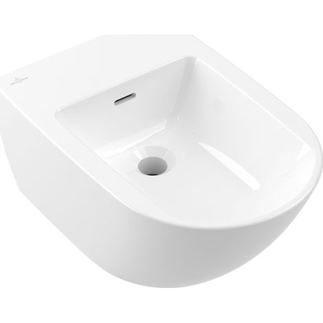 Villeroy & Boch Subway 3.0 - Wand-Bidet 560x375 mm, mit Überlauf, mit Hahnloch, Alpinweiß 44700001 (1/5)